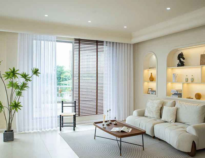 क्रॉस लिनन सॉलिड विंडो स्क्रीन